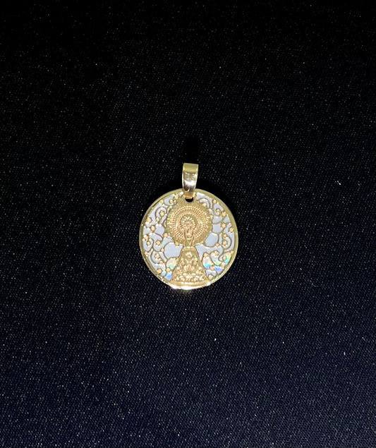 Medalla de la Virgen del Pilar en Nácar y Plata